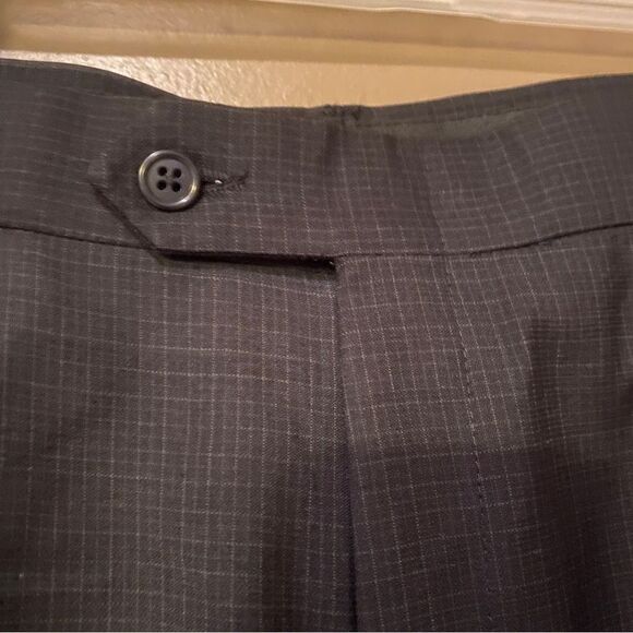Worsted Wool Plaid Slacks Cuffed Bottom Dress Pants Size 36 - Picture 6 of 9